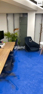 Viewing semantic information in an AR app