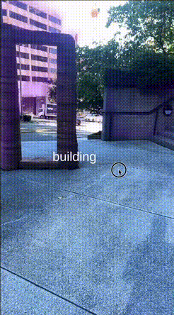 Viewing semantic information in an AR app with playback